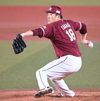 　力投する田中将（撮影・高石航平）