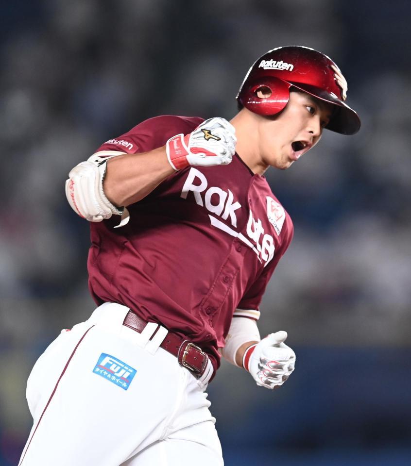楽天・山崎が今季１号の同点ソロ「気持ちで打ちました」田中将を ..., 画像サイズ:846x960