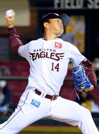 　先発し６回１失点だった楽天・則本昂＝楽天生命パーク