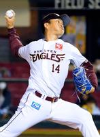 　先発し６回１失点だった楽天・則本昂＝楽天生命パーク