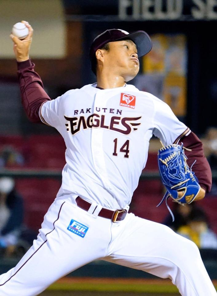 　先発し６回１失点だった楽天・則本昂＝楽天生命パーク