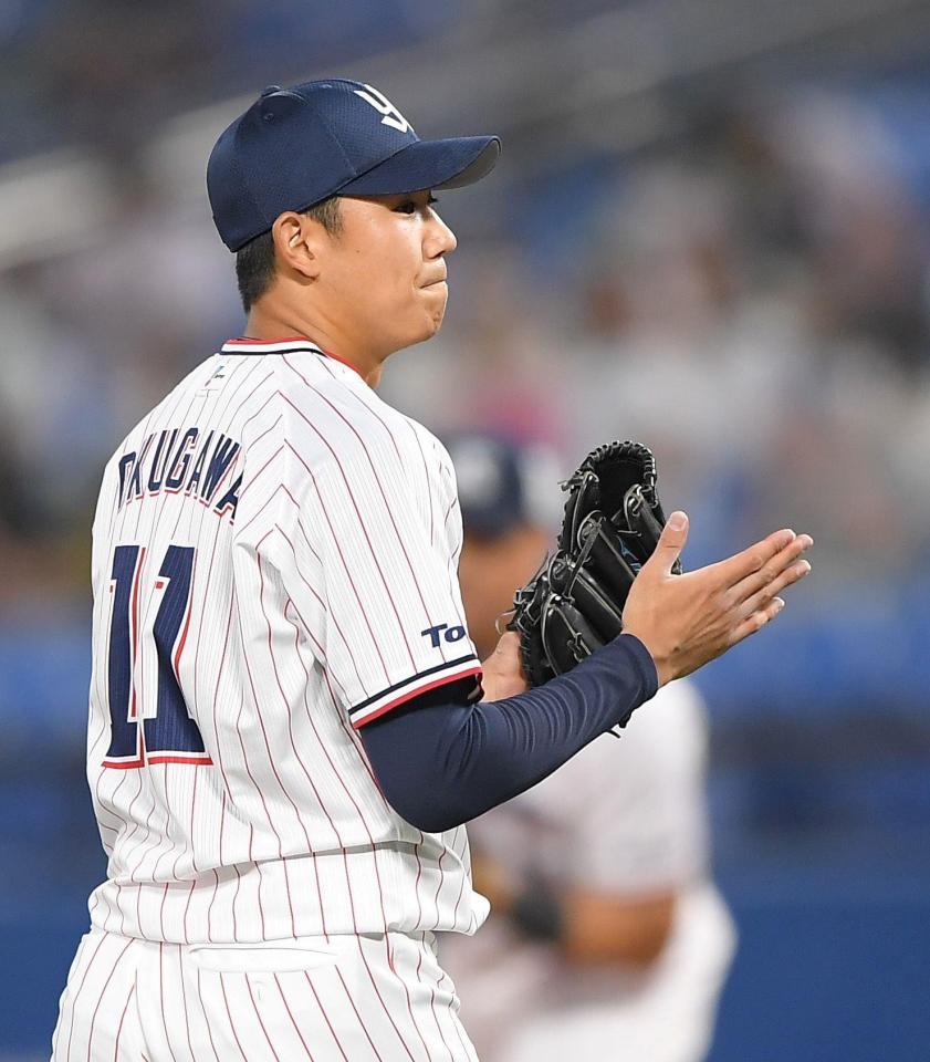 初回安打を許すも、無失点に抑えた奥川（撮影・伊藤笙子）