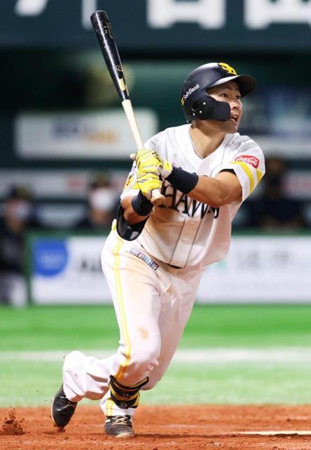 ソフトバンク・中村晃が意地の一発　オリックス・山本から今季チーム初本塁打