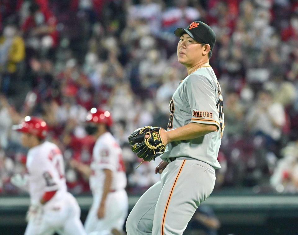 　５回、坂倉に２点打を許した山口