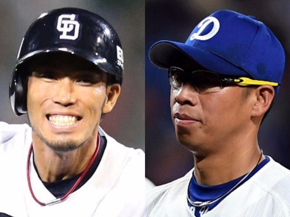 　中日・藤井(左)と山井