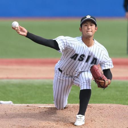 　中大戦に先発した亜細亜大・岡留英貴（撮影・堀内翔）