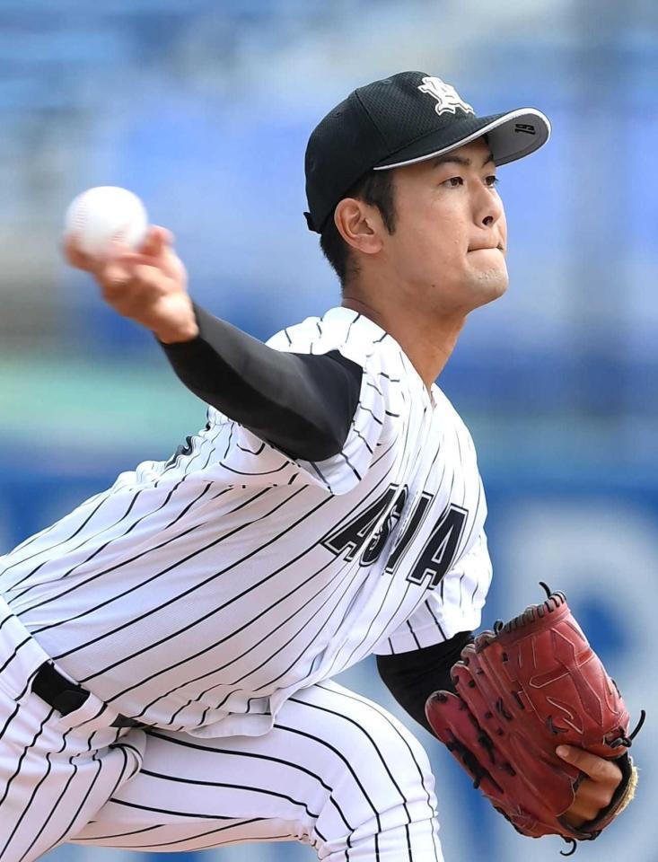 　２失点で完投した亜細亜大・岡留