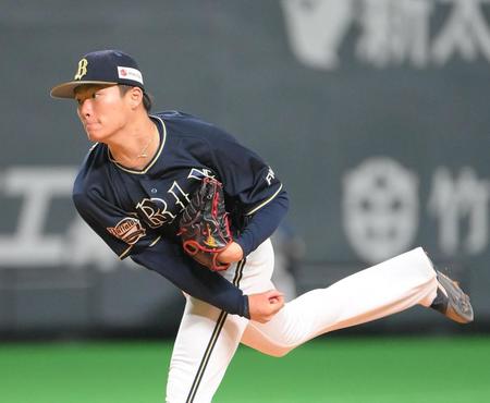 　日本ハム戦に先発した山本（撮影・堀内翔）