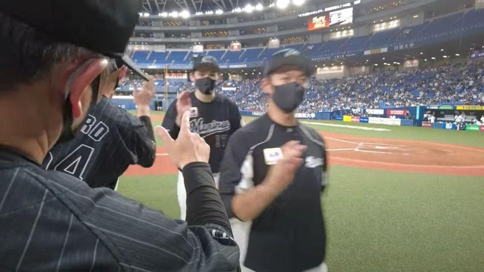 球団公式ユーチューブで優勝マジック点灯動画再生開始（球団提供）