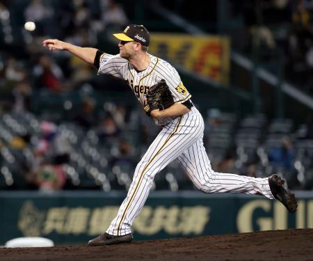 　ヤクルト戦に先発した阪神のガンケル＝甲子園