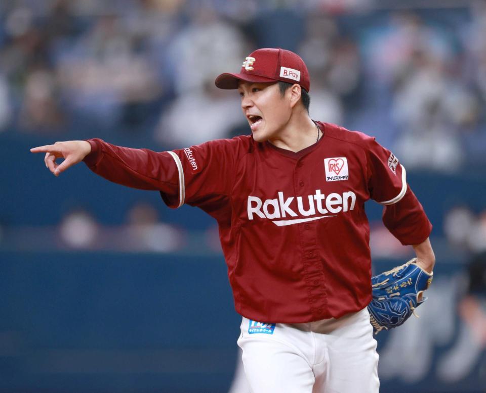 ８回２失点と好投した則本昂（撮影・坂部計介）