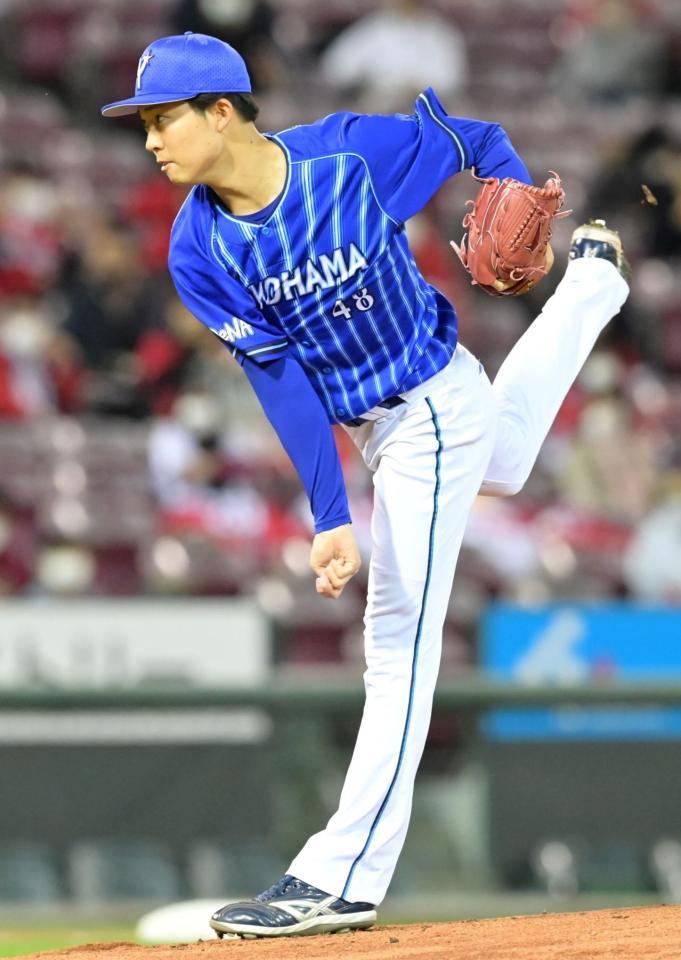 　広島打線を相手に力投する京山（撮影・立川洋一郎）