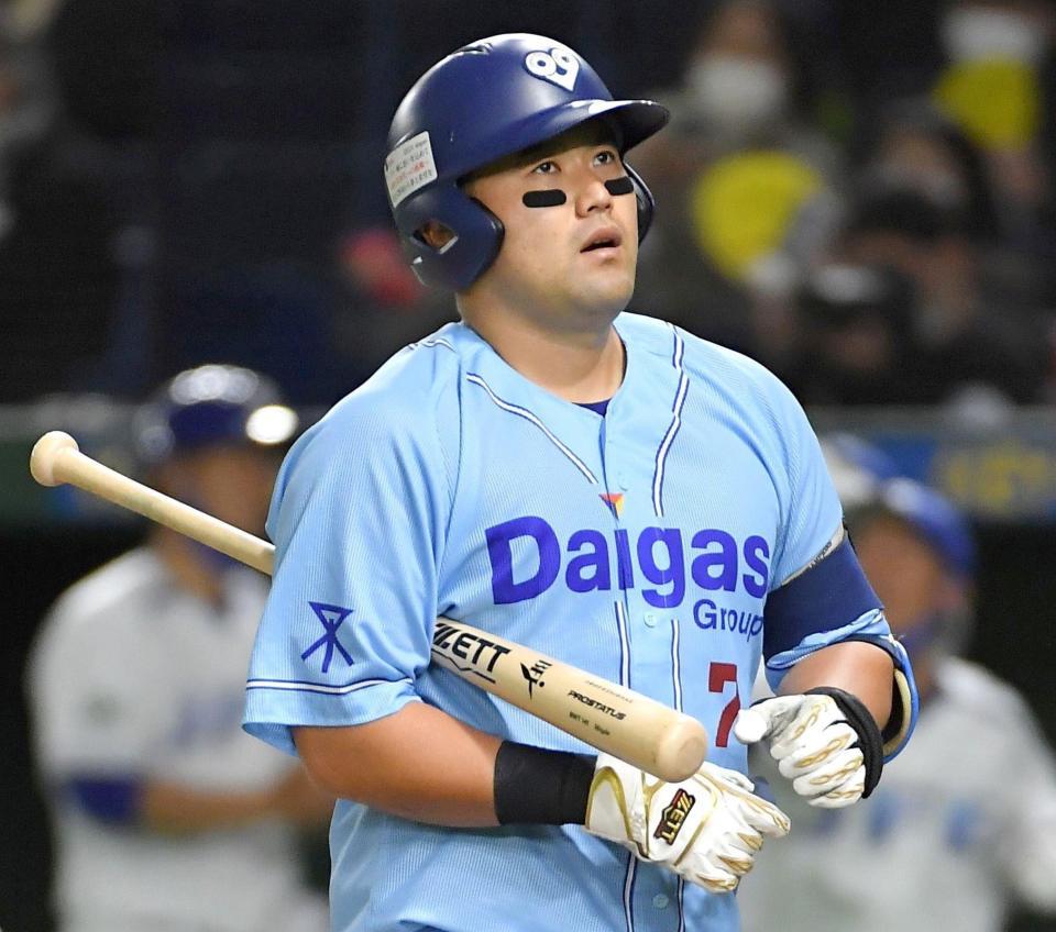 ８回、この日４つ目の三振を喫した大阪ガス・末包（撮影・伊藤笙子）