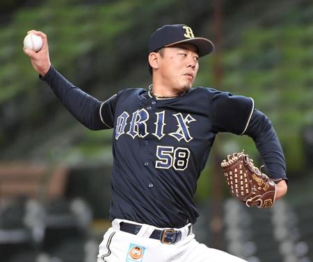 　トライアウトで登板した金田（撮影・伊藤笙子）