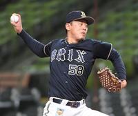 　トライアウトで登板した金田（撮影・伊藤笙子）