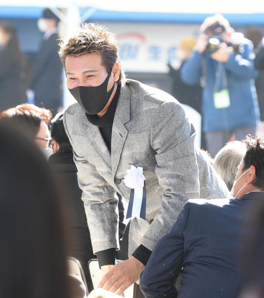 　「野村克也をしのぶ会」に参列した新庄ビッグボス（撮影・堀内翔）