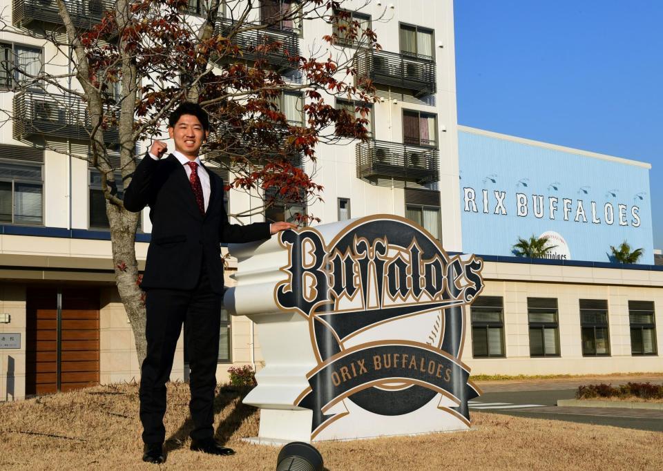 　入寮したオリックス・椋木蓮（撮影・山口登）