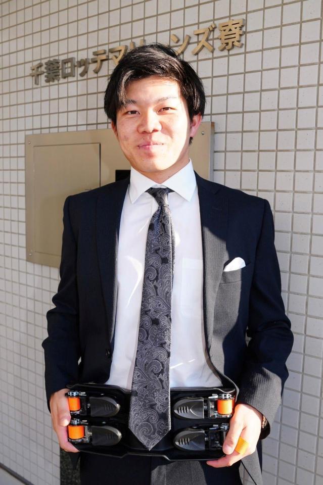 　骨盤矯正ベルトを持参し入寮した育成ドラフト２位・速水