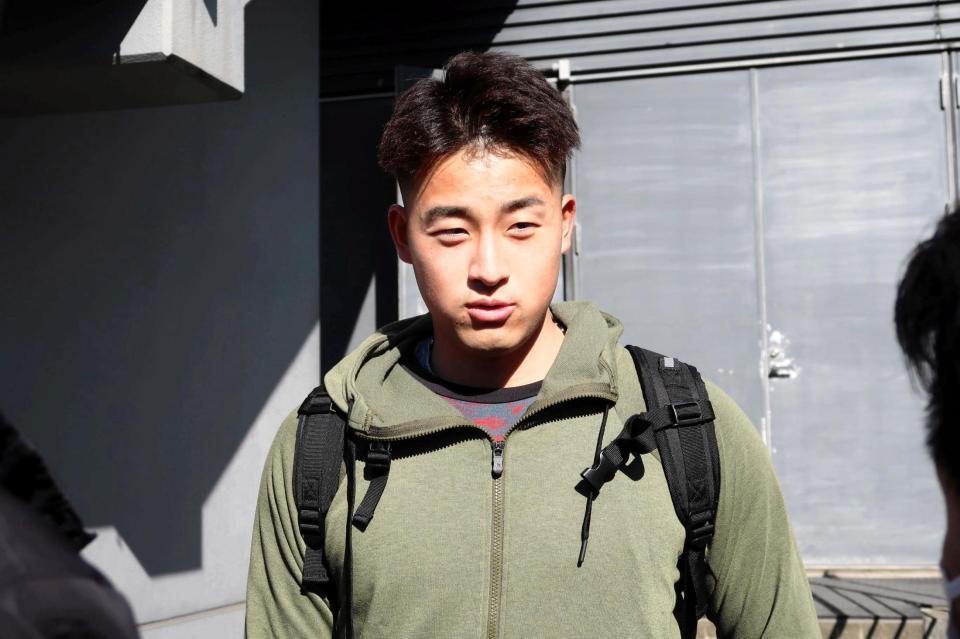 １軍キャンプスタートに喜びと決意を語った堀田