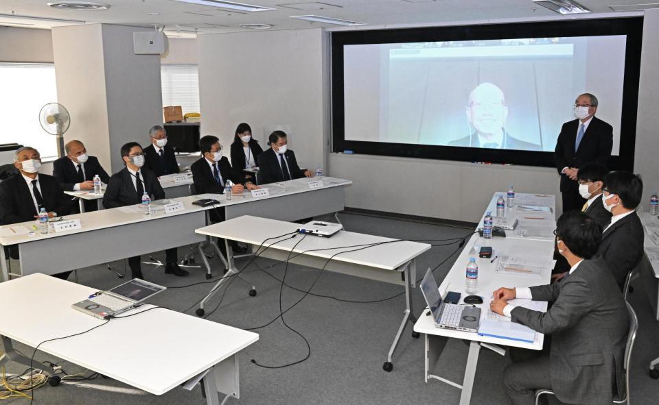 オンラインで開かれた第９４回選抜高校野球大会の選考委員会（代表撮影）