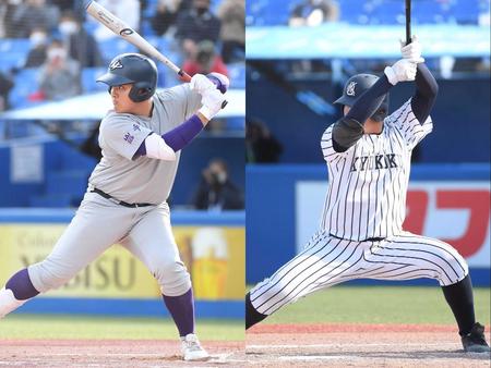 　花巻東・佐々木（左）と九州国際大付・佐倉