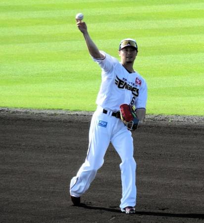 　新天地でのキャンプに臨む西川