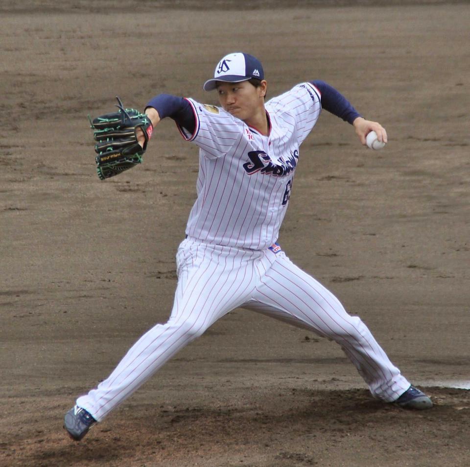 　シート打撃に登板した宮台