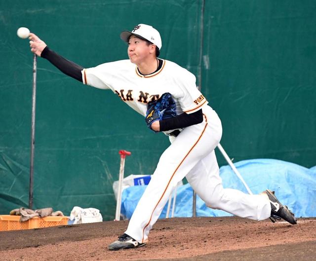 巨人・ドラ１大勢　１軍合流ブルペン入り　阪神・嶋田スコアラー「モノが違う」