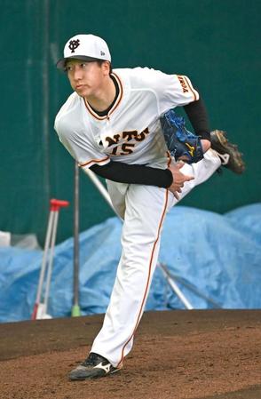 　５日からの日本ハム戦で実戦デビューの可能性が浮上した大勢