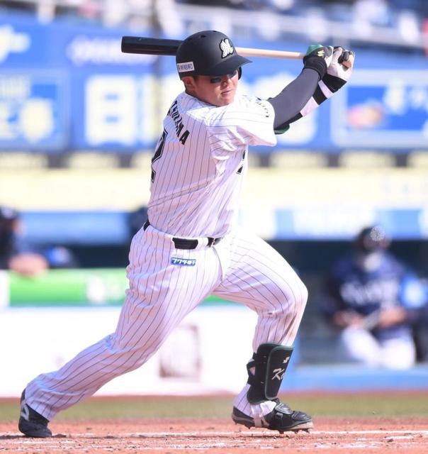 ロッテのドラ１・松川虎生が激走でオープン戦初二塁打　開幕１軍入りへアピール