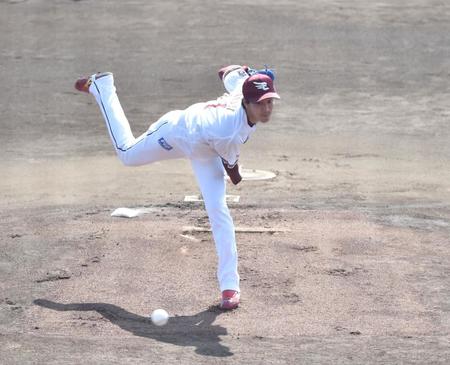 先発の岸（撮影・中田匡峻）