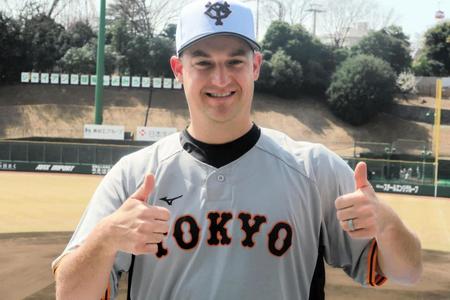 　チームに合流し、ジャイアンツ球場で汗を流したアンドリース