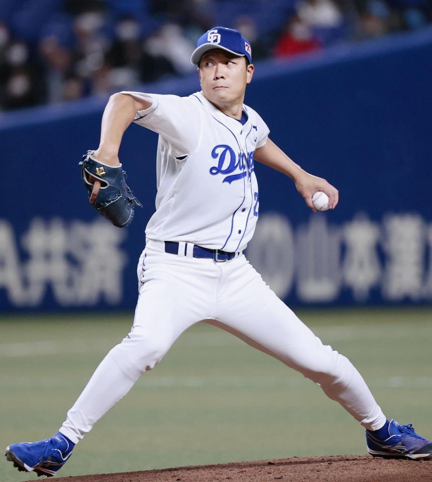 　楽天戦に先発した大野雄