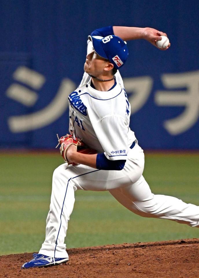 　５回無失点と好投した中日・勝野＝バンテリンドーム