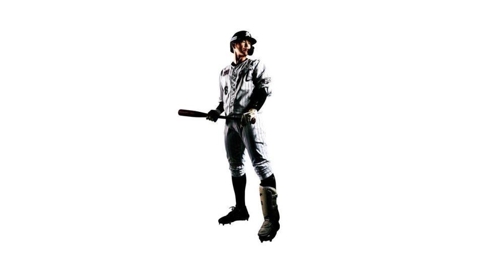 　キャプテン中村奨吾内野手懸垂幕（球団提供）