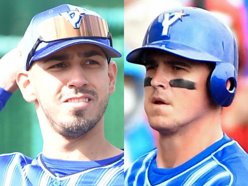 　ＤｅＮＡのソト（左）とオースティン