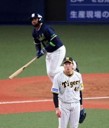 　８回、斎藤はサンタナに２ランを許す（撮影・山口登）