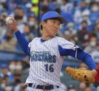 力投する先発の大貫（撮影・佐々木彰尚）