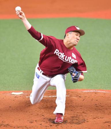 力投する田中将（撮影・吉澤敬太）