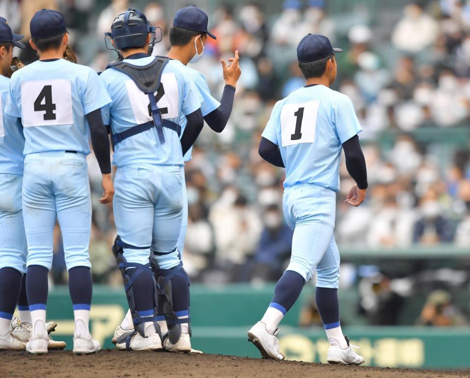 満身創痍の近江エース山田 無念の４失点降板 三回２ラン被弾で自ら交代求める 野球 デイリースポーツ Online