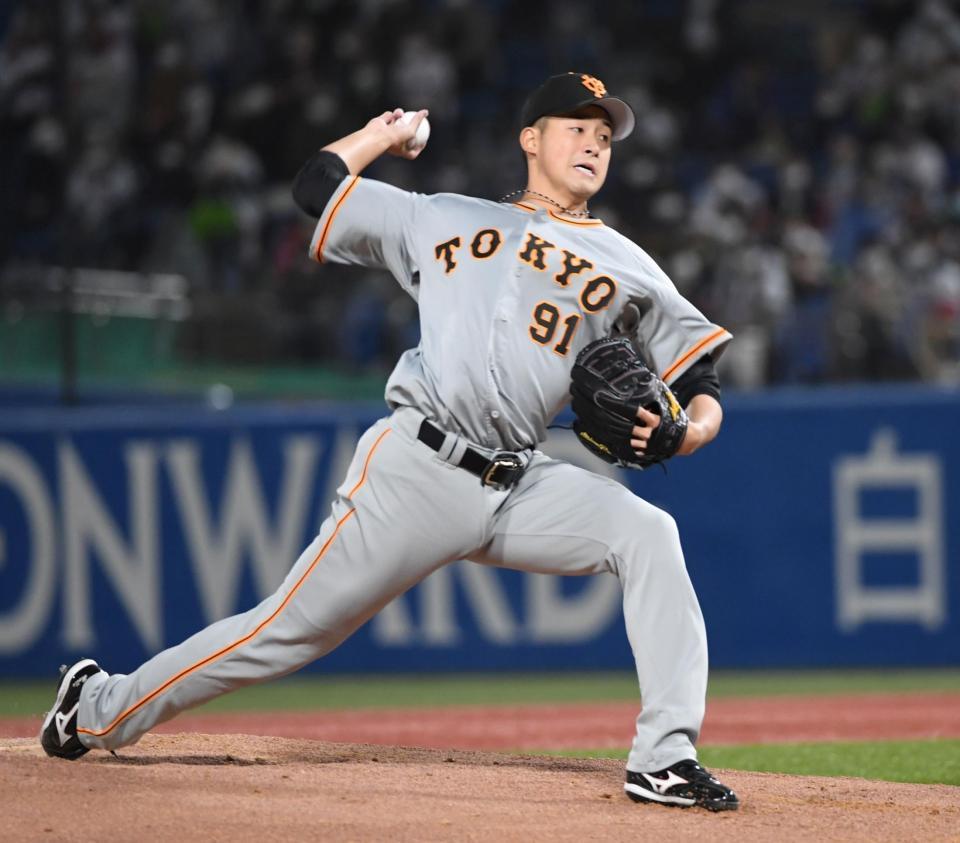 　プロ入り初登板初先発の堀田（撮影・佐藤厚）