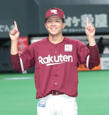 　今季２勝目をあげた楽天・早川（撮影・中島達哉）