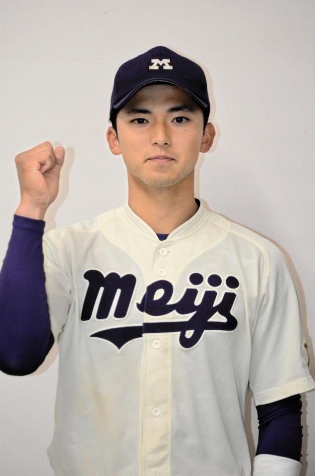 　４安打５打点と活躍した明大の宗山塁内野手