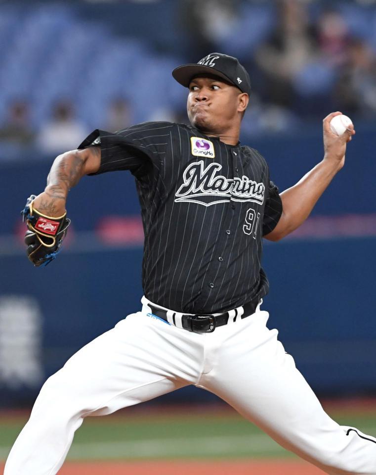 力投するロメロ（撮影・北村雅宏）