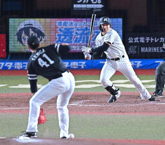 ロッテ打線が佐々木朗希を援護　五回２本の適時打で３点奪い逆転に成功　朗希に勝ち投手の権利