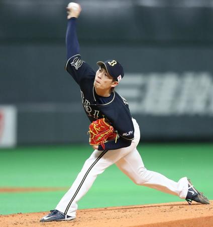 　先発の山岡（撮影・中島達哉）