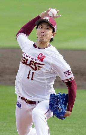 　先発し７回途中４失点で黒星を喫した岸