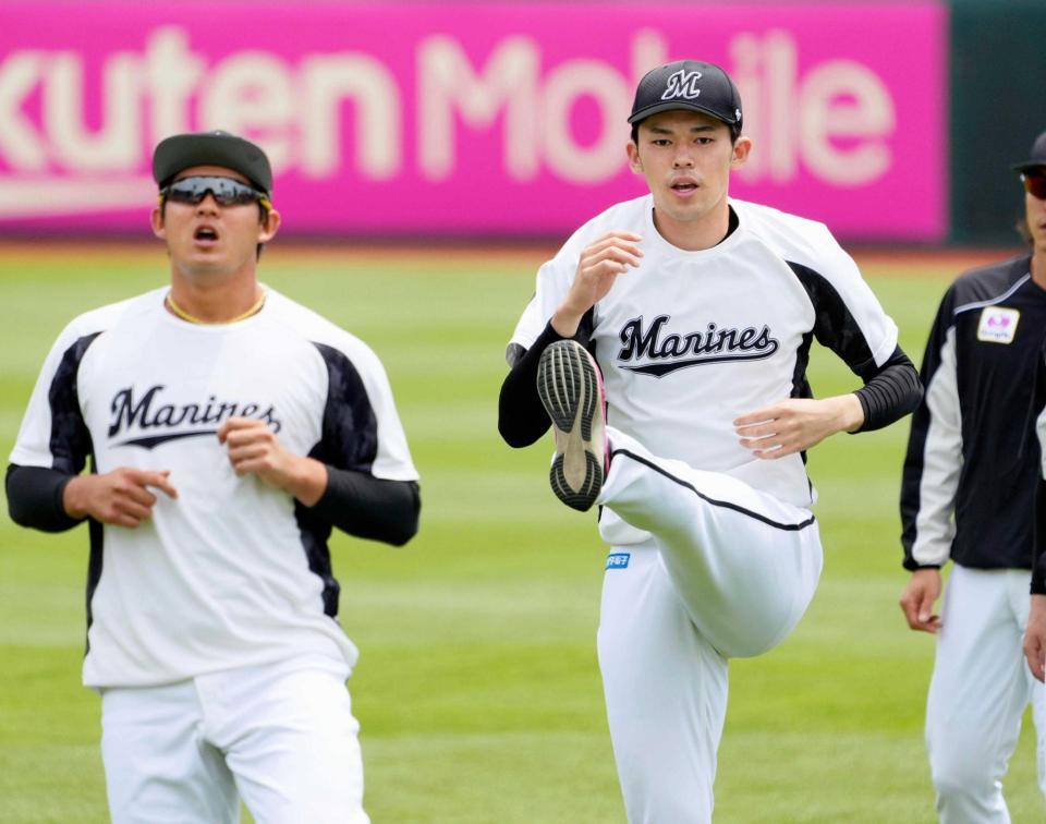 　登板に向け調整する佐々木朗