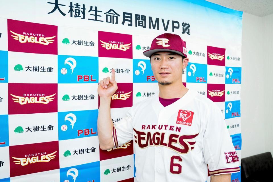 ３・４月度の月間ＭＶＰを獲得した西川