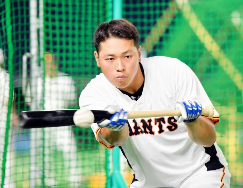 　一軍に合流した北村（撮影・伊藤笙子）